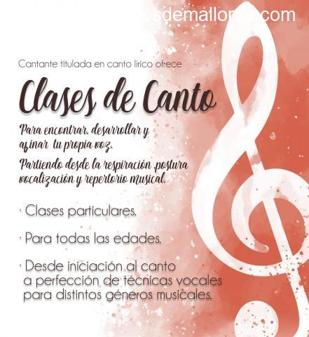 Clases de canto (todos los géneros)