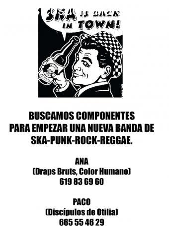 Buscamos bajista para banda de Ska.