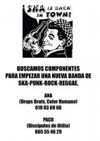 Buscamos bajista para banda de Ska.