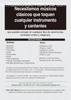 Se buscan cantantes para Funerales